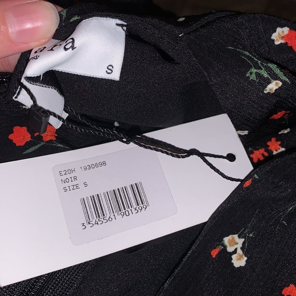 Axara Paris | V Neck Floral Black Dress Size small New - Picture 2 of 8